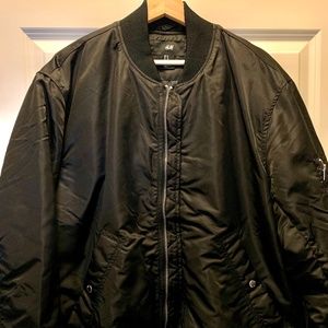 Men's H&M Black Bomber Jacket XL